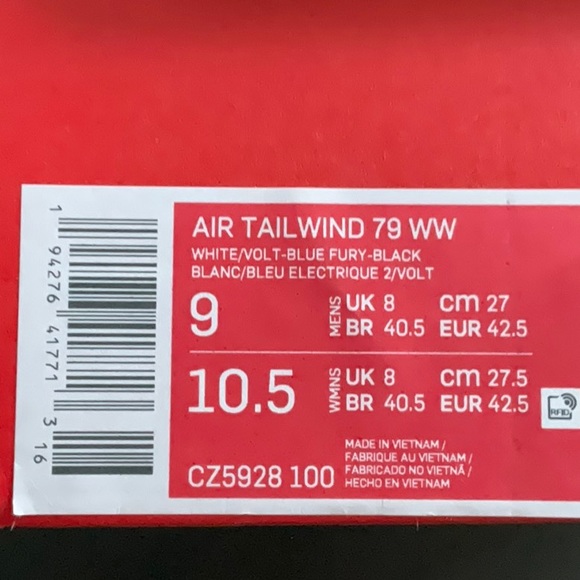 NIKE AIR TAILWIND 79 WW CZ5928 100 - Picture 11 of 11
